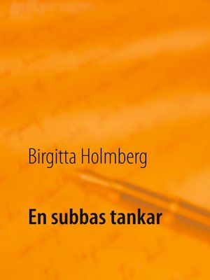 cover image of En subbas tankar
